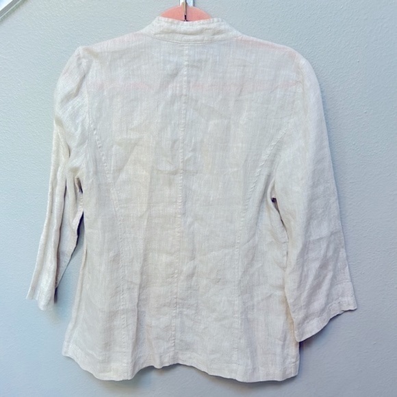 Chico’s Sequined-Lapel Linen Blazer, size 1 (US size 8/ medium) - Picture 8 of 9